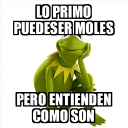 Meme Kermit The Frog Lo Primo Puedeser Moles Pero Entienden Como Son