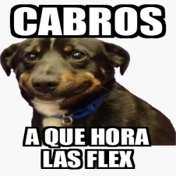 Meme Personalizado Cabros A Que Hora Las Flex 33237746