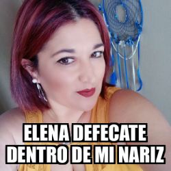 Meme Personalizado Elena Defecate Dentro De Mi Nariz 33269105