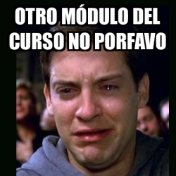 Meme crying peter parker - Otro módulo del curso no porfavo - 33299464