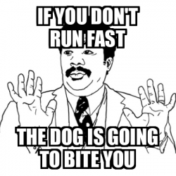 Meme Ay Si - If you don't run fast the dog is going to bite you - 33310498