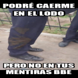 Meme Personalizado Podré caerme en el lodo Pero no en tus mentiras bbe 33340922