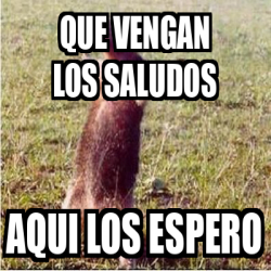 Meme Personalizado Que Vengan Los Saludos Aqui Los Espero