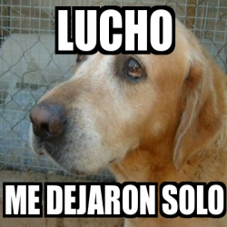 Meme Personalizado Lucho Me Dejaron Solo