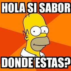 Meme Homer - hola si sabor donde estas? - 4668594